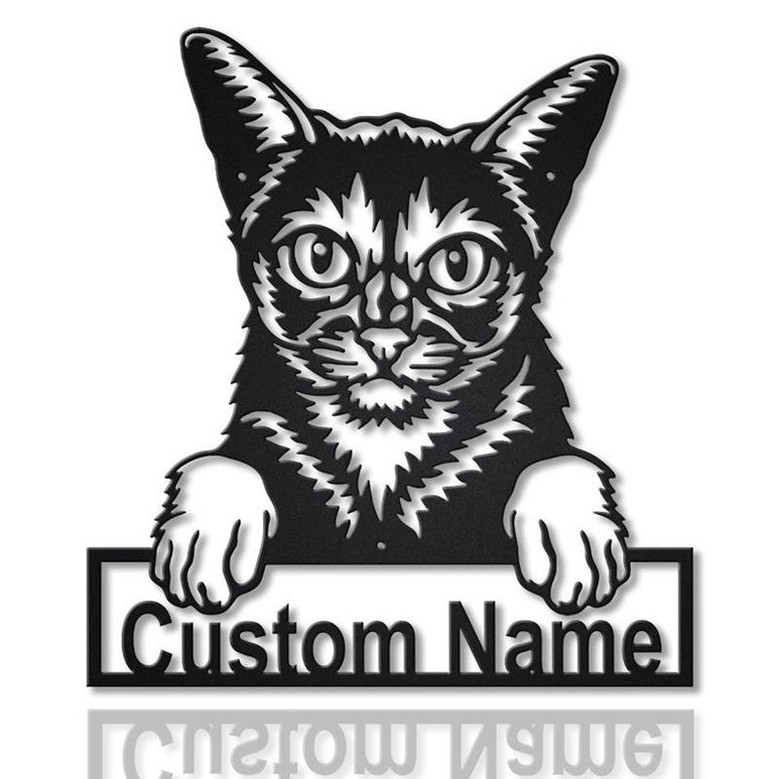 Personalized Abyssinian Cat Metal Sign Art, Custom Abyssinian Cat Metal Sign