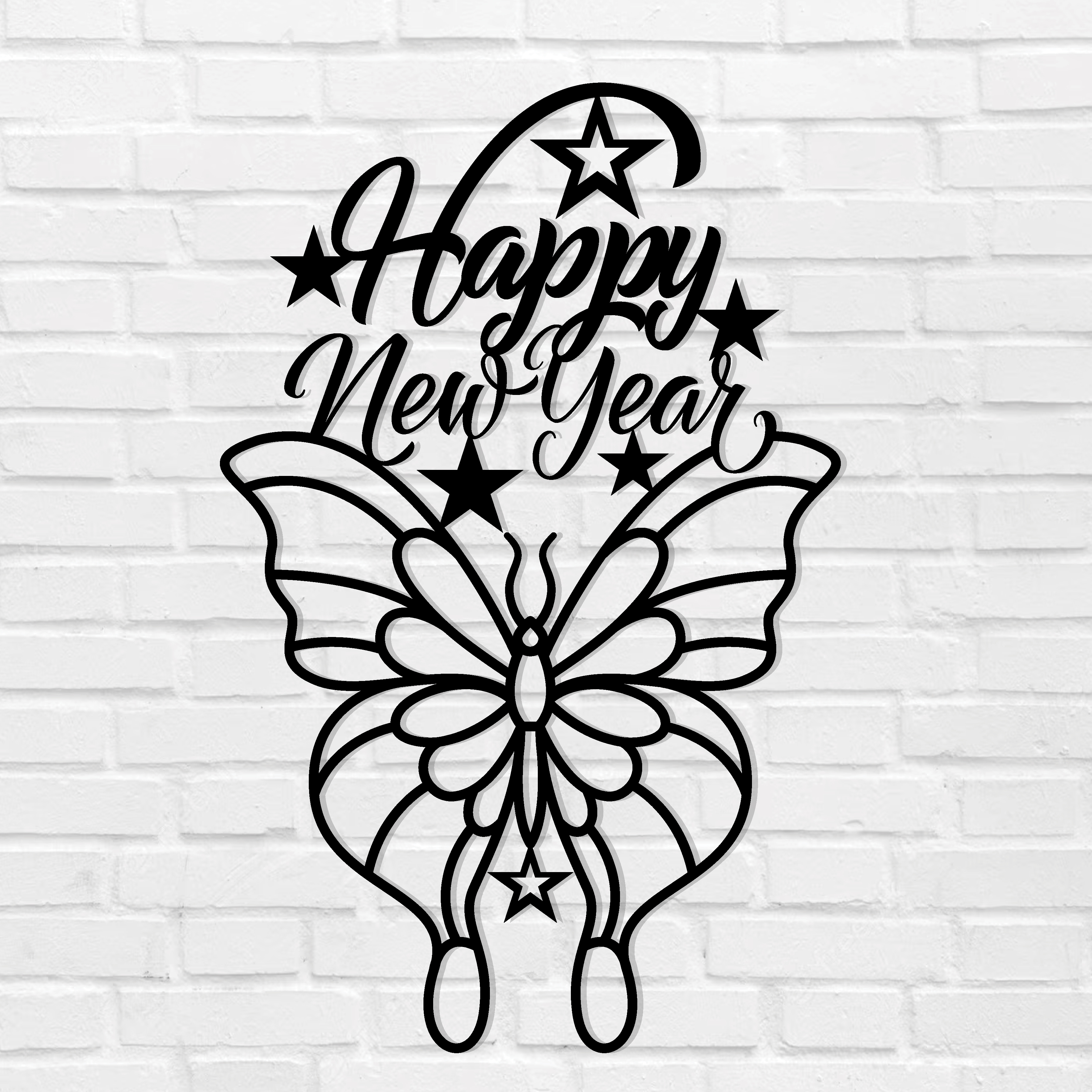 Happy New Year Metal Sign