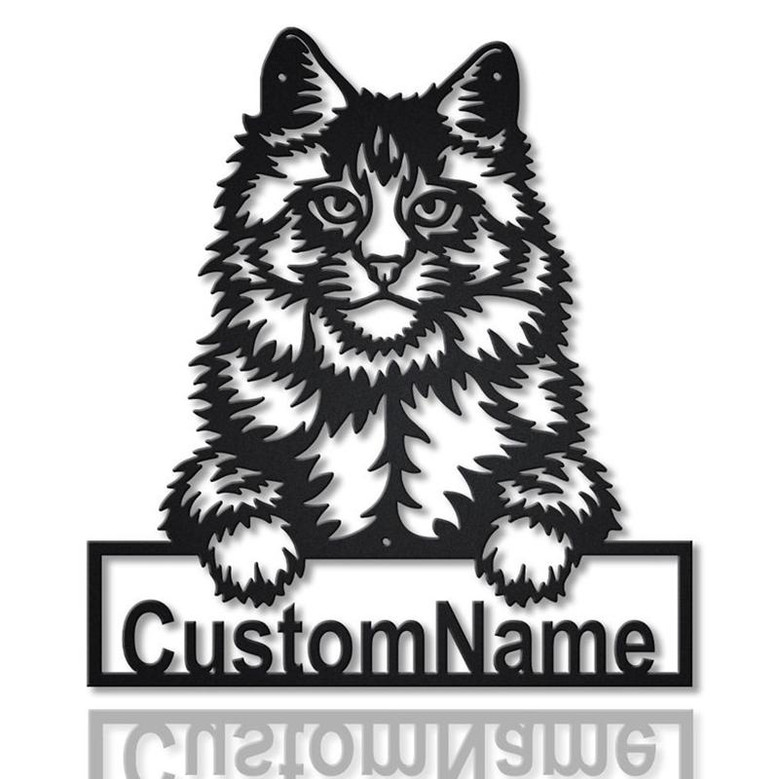 Personalized Main Coon Cat Metal Sign Art | Custom Main Coon Cat Metal Sign | Father's Day Gift | Pets Gift | Birthday Gift