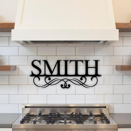 Custom Name Sign, Metal Name Sign, Personalized Metal Sign, Housewarming Gift, Family Name Sign, Wedding Name Sign, Family Sign, Door Hanger