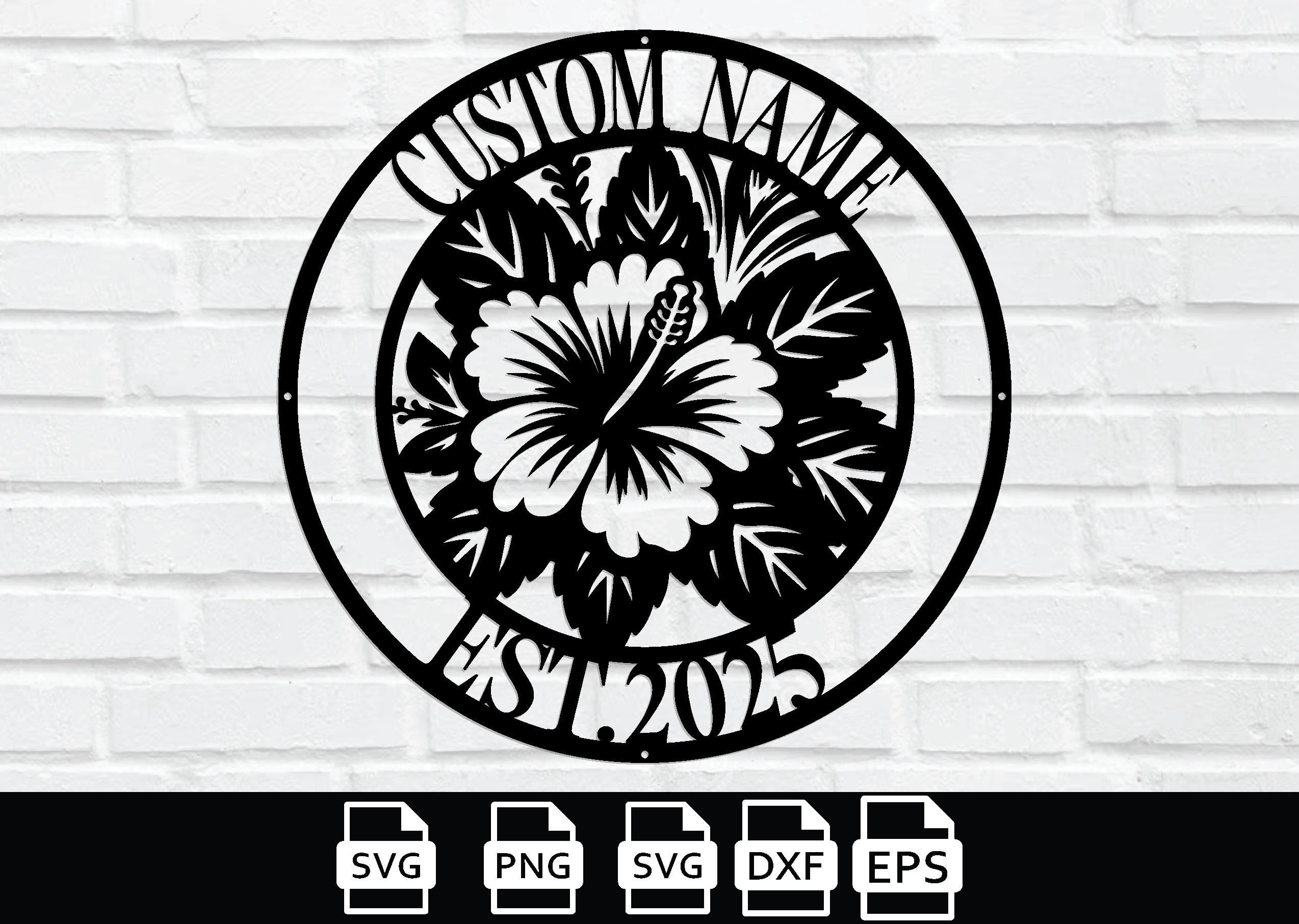 Custom Tropical Hibiscus Metal sign