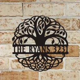 Personalized Family Tree Sign, Metal Wall Art, Tree of Life Decoration, Metal Family Tree Decor