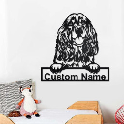 Personalized Cocker Spaniel Cut Metal Sign Dog Lover Metal Wall Art, Laser Cut Metal Signs Cocker Spaniel Dog