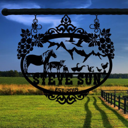 Custom Ranch House Metal Sign, Personalized Metal Farm House Sign, Custom Cottage Name Sign