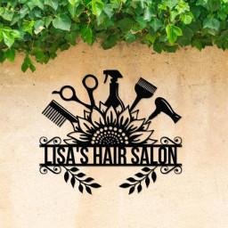 Personalized Hair Stylist Salon Metal Sign, Gift For Hairdresser, Barber Gift, Blow Dryer Sign, Hair Stylist Gift, Salon Wall Art Decor