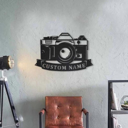 Personalized Photographer Monogram Laser Cut Metal Signs, Custom Photographer Metal Signs, Photographer Metal Cut Out Signs