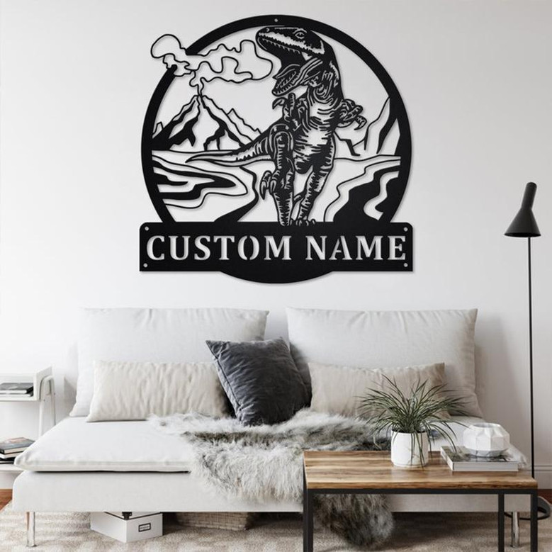 Custom Tyrannosaurus Metal Wall Art, Personalized Tyrannosaurus Name Sign Decoration For Room, Tyrannosaurus Metal Home Decor, Custom T-Rex