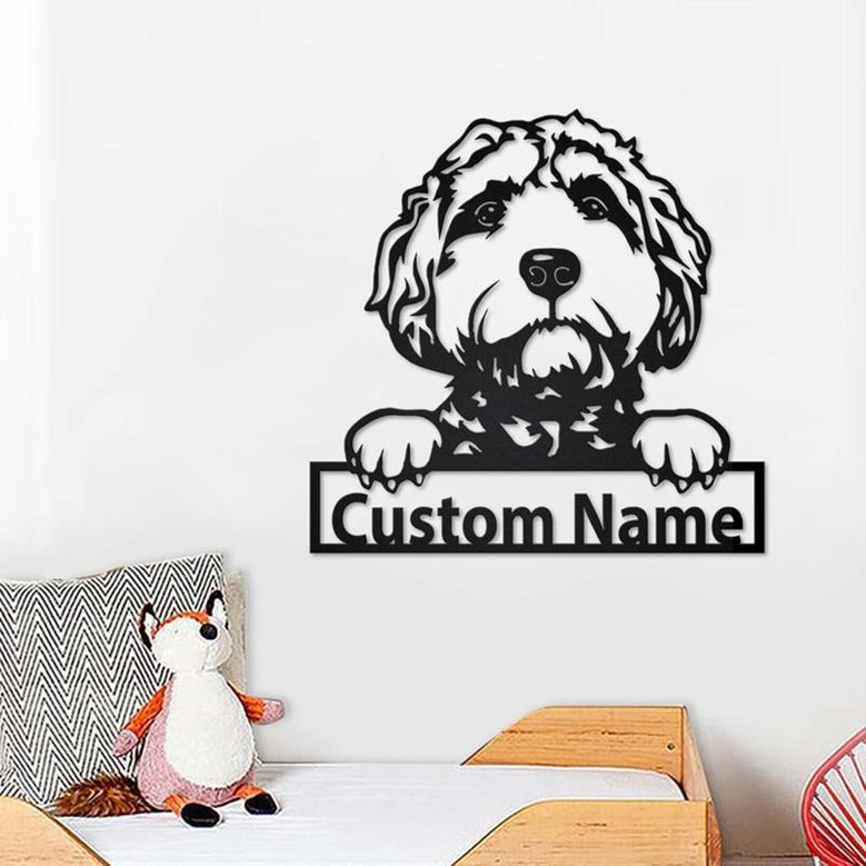 Personalized Goldendoodle Metal Sign| Goldendoodle Metal Wall Art| Dog Metal Sign | Goldendoodle Gift | Goldendoodle Lover Gift Goldendoodle