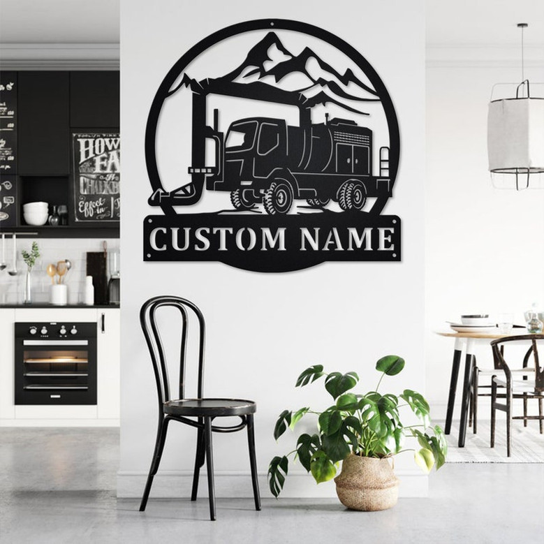 Custom Cold Air Blower Truck Metal Wall Art, Personalized Cold Air Blower Truck Name Sign Decoration For Room, Cold Air Blower Home Decor
