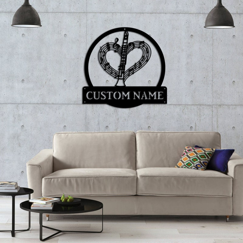 Personalized Clarinet Music Metal Sign Art Custom Clarinet Music Metal Sign Clarinet Gifts for Men Clarinet Gift Music Gift
