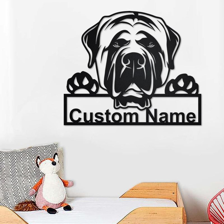 Personalized English Mastiff Metal Sign | English Mastiff Metal Wall Art | English Mastiff Metal Wall Decor | Custom English Mastiff