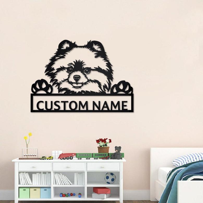 Personalized Pomeranian Metal Sign | Pomeranian Metal Wall Art| Dog Metal Sign| Pomeranian Gift| Dog Lover| Pomeranian Lover Gift Pomeranian