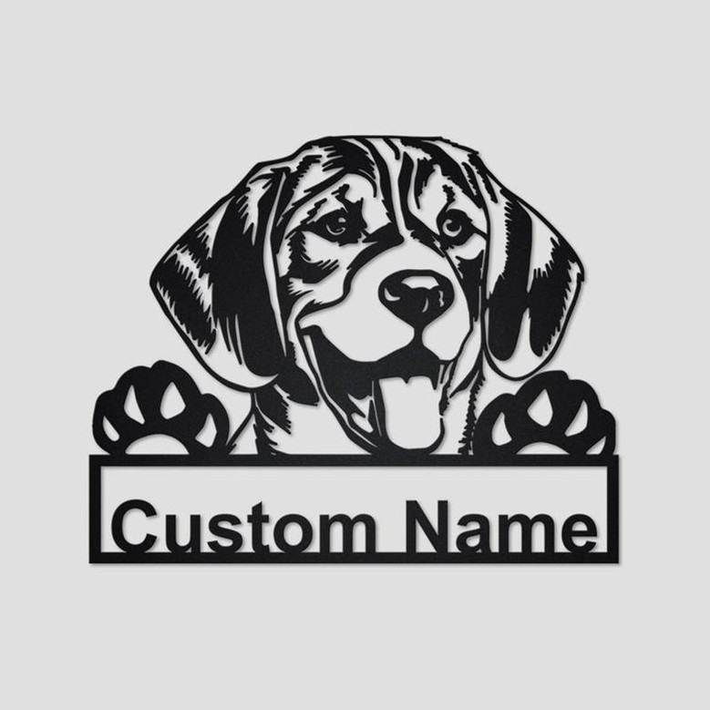 Personalized Beagle Dog Metal Sign | Beagle Dog Metal Wall Art | Dog Metal Sign | Beagle Dog Lover Gift| Dog Lover Gift | Beagle Dog Gift