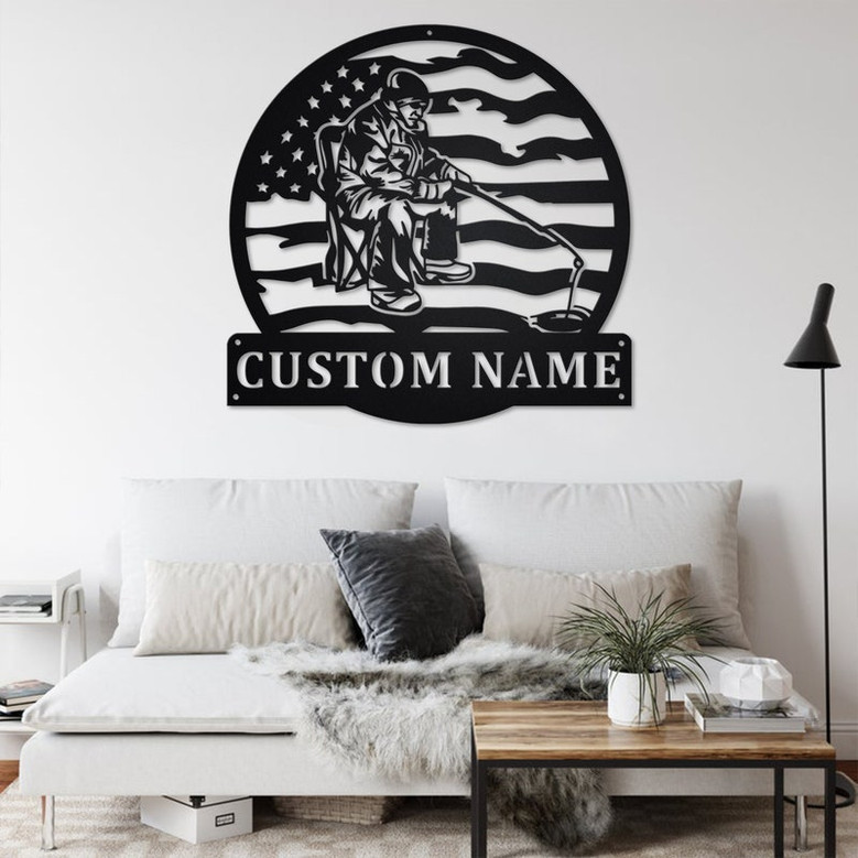 Custom Ice Fishing Metal Wall Art, Personalized Ice Fishing Name Sign Decoration For Room, Ice Fishing Home Decor, Custom Ice Fishing