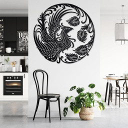 Phoenix Metal Wall Art, Phoenix Sign Decoration For Living Room, Phoenix Metal Home Decor, Phoenix