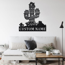 Custom Aztec Cactus Metal Wall Art, Personalized Aztec Cactus Name Sign Decoration For Room, Aztec Cactus Home Decor, Custom Aztec Cactus