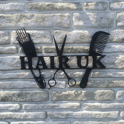 Personalized Metal Barber Shop Sign, Custom Hairdresser Metal Wall Decor, Beauty Centre Metal Wall Art