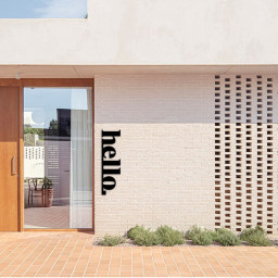 Customized Hello Metal Sign, Personalized Metal Wall Art, Front Door Decoration, Modern Outdoor Welcome Gift