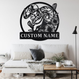 Custom Rams Metal Wall Art, Personalized Rams Name Sign Decoration For Room, Rams Home Decor, Custom Rams, Rams Metal Decor, Rams Lover Gift
