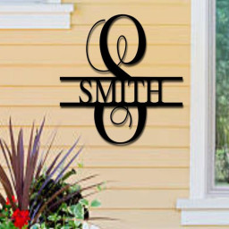 Personalized Family Name Metal Sign, Housewarming Gift, Metal Monogram Sign, Door Hanger, Last Name Sign, Metal Wall Art, Wedding Gift