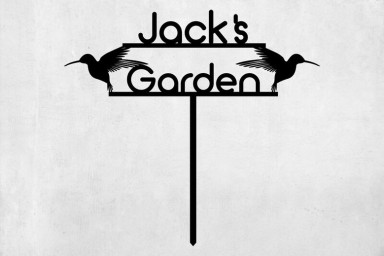 Custom Metal Garden Stakes, Personalized Birds Stakes, Garden Sign, Custom Family Sign
