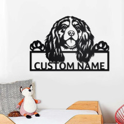 Personalized Cavalier King Charles Spaniel Metal Sign | Dog Metal Wall Art | Dog Metal Wall Decor | Custom Cavalier King Charles Spaniel