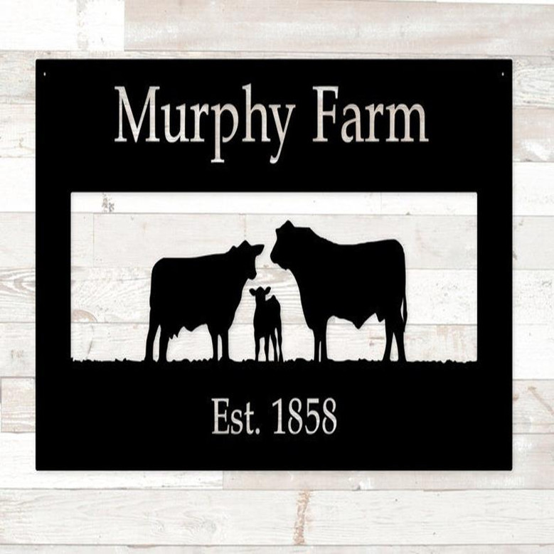 Farm Sign Or Ranch Sign Custom Name Sign Family Name Sign Rustic Steel Personalized Gift Vintage Personalized Sign Custom Metal Sign