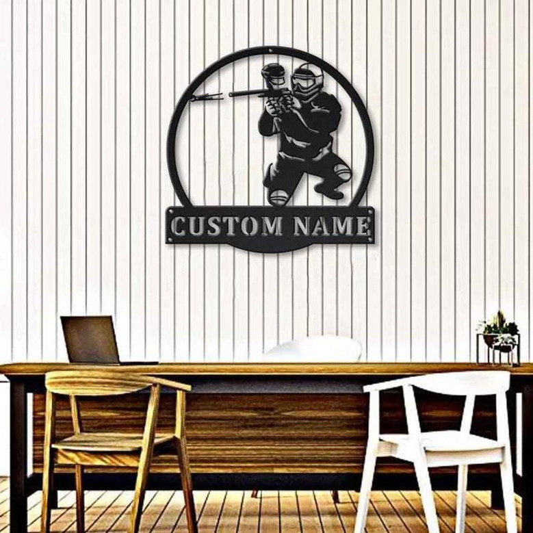 Personalized Paintball Monogram Metal Sign | Custom Paintball Metal Sign | Birthday Gift | Paintball Gift