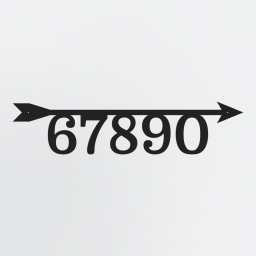 Arrow Address Plaque With Custom House Number, Personalized Metal Sign