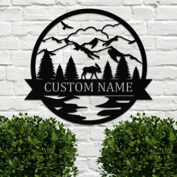 Personalized Deer Metal Sign | Nature Wildlife Metal Wall Art | Hunter Cabin Metal Sign | Deer Camp Signs | Animals Metal Sign