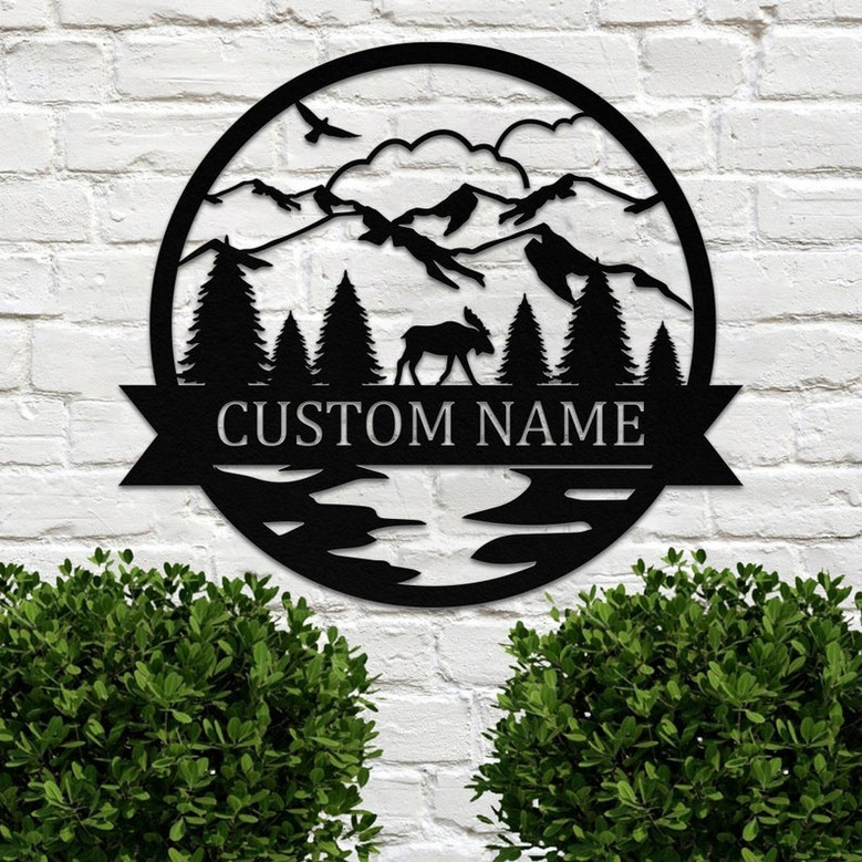 Personalized Deer Metal Sign | Nature Wildlife Metal Wall Art | Hunter Cabin Metal Sign | Deer Camp Signs | Animals Metal Sign