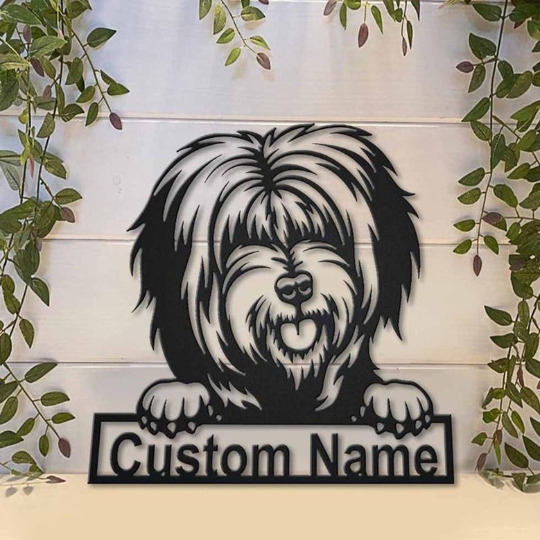 Personalized Tibetan Terrier Dog Metal Sign Art | Custom Tibetan Terrier Dog Metal Sign | Dog Gift | Birthday Gift | Animal Funny