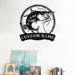 Personalized Catfish Fish Metal Sign | Fishing Metal Wall Art | Fishing Metal wall Decor | Fishing Lover| Custom Fishing | Fishman | Catfish