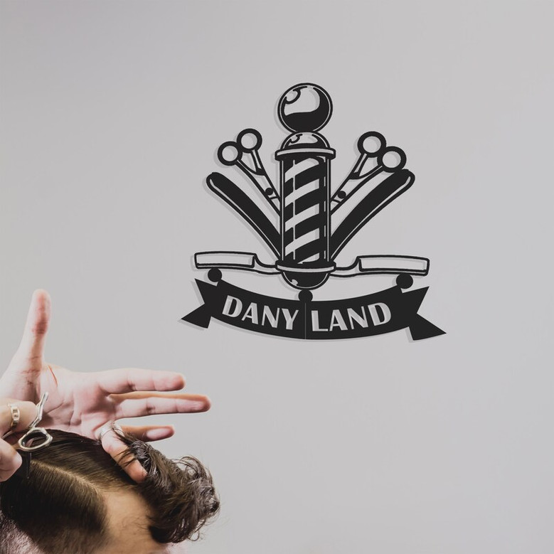 Customize Metal Barber Salon Sign, Custom Hairdresser Metal Wall Decor, Beauty Centre Metal Wall Art