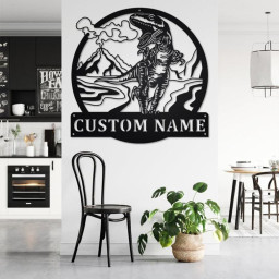 Custom Tyrannosaurus Metal Wall Art, Personalized Tyrannosaurus Name Sign Decoration For Room, Tyrannosaurus Metal Home Decor, Custom T-Rex