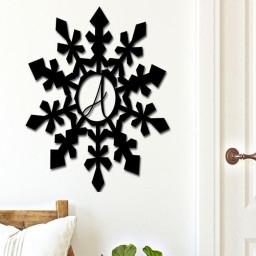 Metal Snowflake Wall Art | Snowflake Monogram Sign | Vine Monogram | Holiday Decor | Snowflake Door Hanger | Personalized Snowflake | Decor