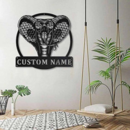 Personalized Cobra Snake Metal Sign Art | Custom Cobra Snake Metal Sign | Animal Funny | Pets Gift | Birthday Gift