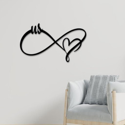 Infinity Heart Sign, Infinity Love Sign, Metal Infinity Sign, Forever and Always Sign, Love Sign, Metal Sign, Valentines Gift, Wedding Gift