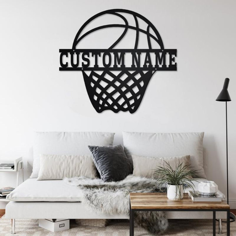 Personalized Basketball Metal Sign | Basketball Metal Wall Art | Basketball Metal wall Decor | Basketball Lover Gift | Custom Basketball