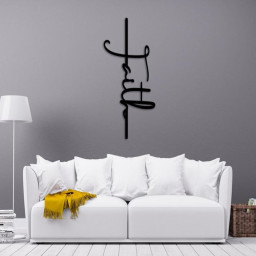 Metal Faith Sign, Faith Sign, Jesus Art, Religious Decor, Faith Decor, Metal Sign, Metal Faith Decor, Cross Sign, Metal Cross Decor, Sign