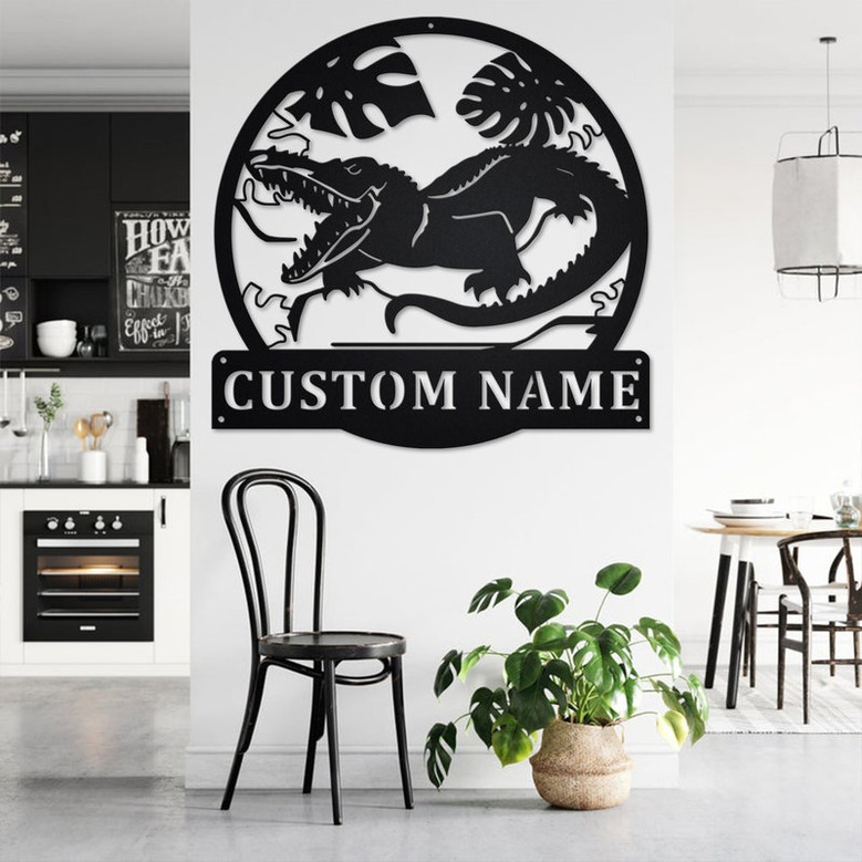 Custom Gator Wall Hanging Metal Wall Art, Personalized Gator Name Sign Decoration For Room, Gator Home Decor, Custom Gator, Gator Lover Gift