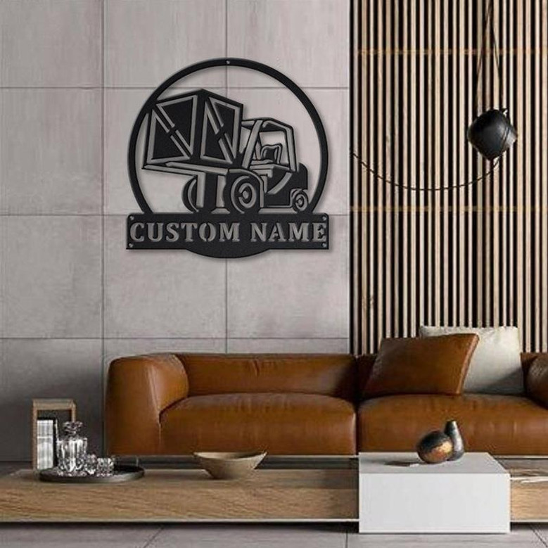 Personalized Forklift Driver Monogram Metal Sign,Custom Forklift Driver Metal Sign