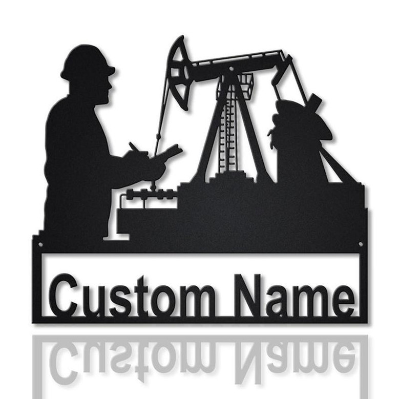 Personalized Petroleum Engineer Monogram Metal Sign Art | Custom Petroleum Engineer Monogram Metal Sign | Job Gift | Birthday Gift