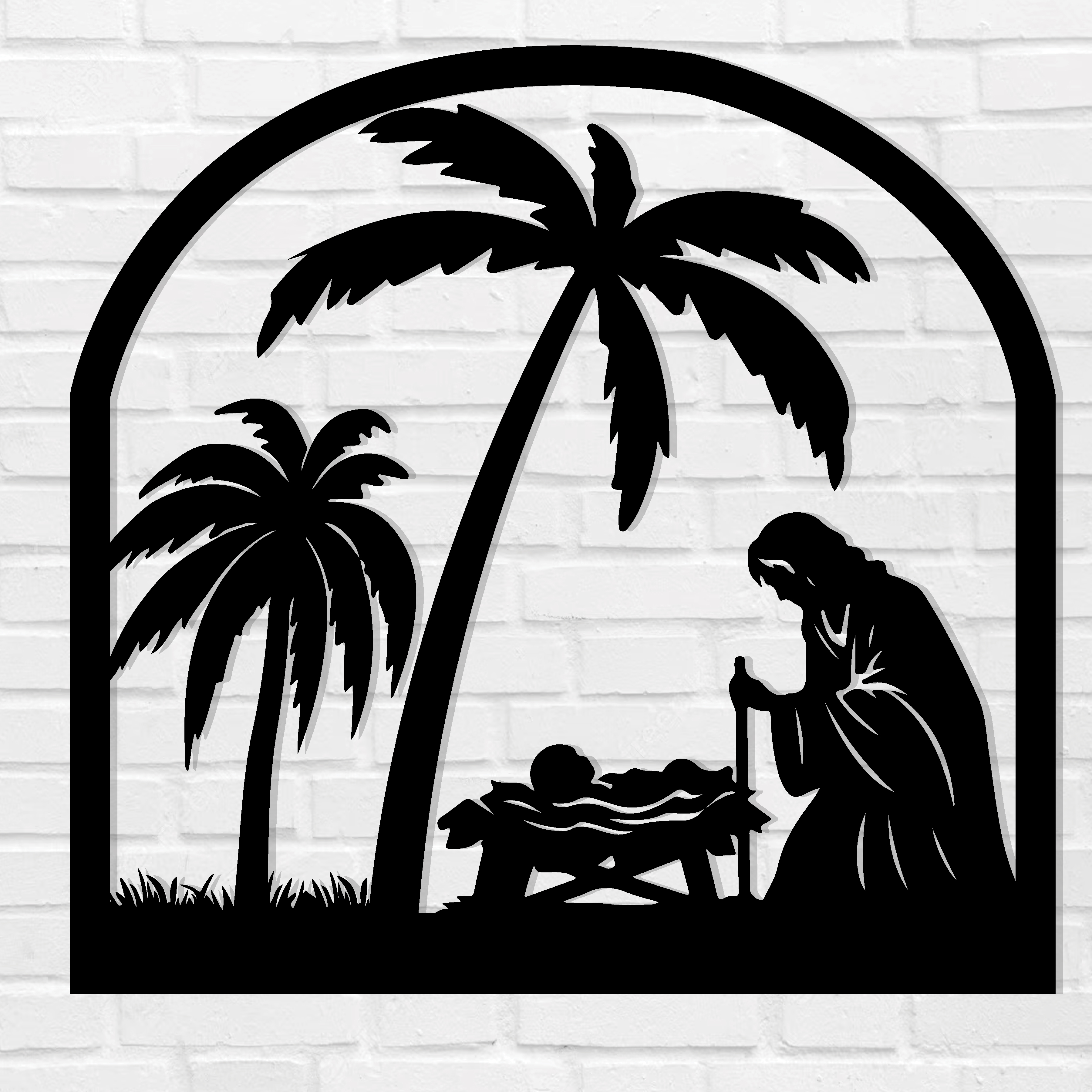 Nativity Scene Metal Signs