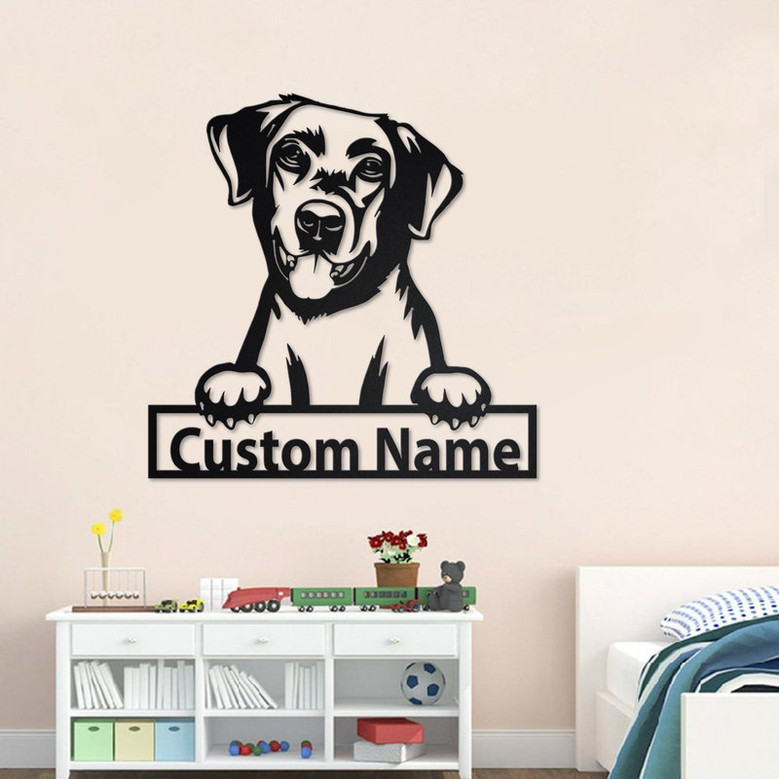 Personalized Labrador Retriever Metal Sign | Labrador Retriever Metal Wall Art | Dog Metal Sign | Labrador Retriever Gift | Dog Lover |