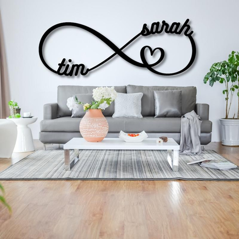 Personalized Family Name Metal Sign, Metal Established Family Sign, Housewarming Gift, Door Hanger, Wedding Gift, Metal Monogram Sign