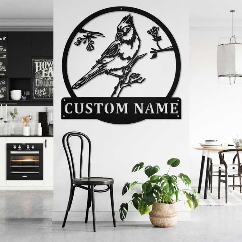 Custom Bird Blue Jay Metal Wall Art, Personalized Bird Blue Jay Name Sign Decoration For Room, Bird Blue Jay Home Decor,Custom Bird Blue Jay