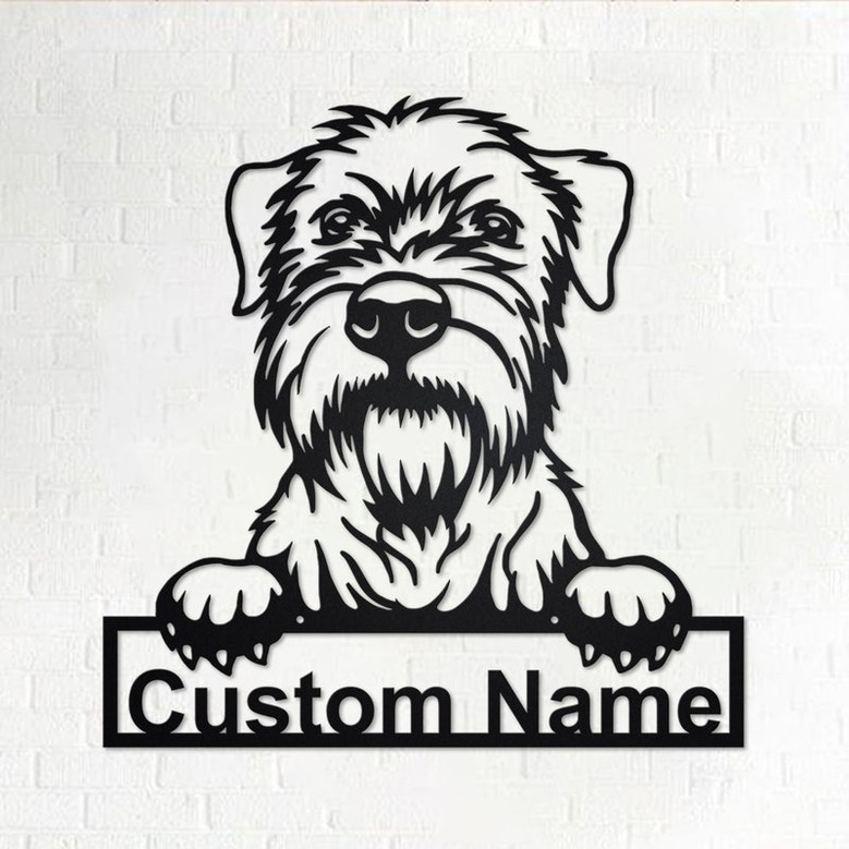 Custom Wheaten Terrier Dog Metal Wall Art, Personalized Wheaten Terrier Dog Name Sign Decoration For Room, Wheaten Terrier Dog Home Decor