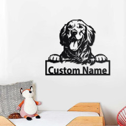Personalized Golden Retriever Metal Sign| Golden Retriever Metal Wall Art| Dog Metal Sign| Golden Retriever Gift Golden Retriever Lover Gift