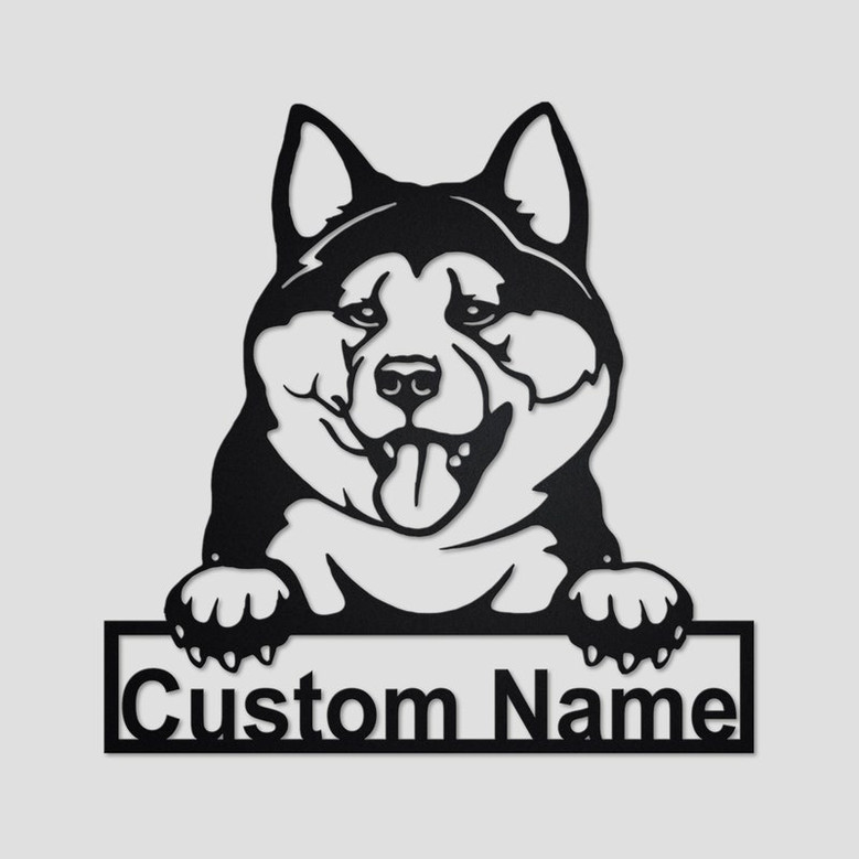 Personalized Akita Inu Metal Sign | Akita Inu Metal Wall Art | Dog Metal Sign | Akita Inu Lover Gifts | Dog Lover Gifts | Akita Inu Lover